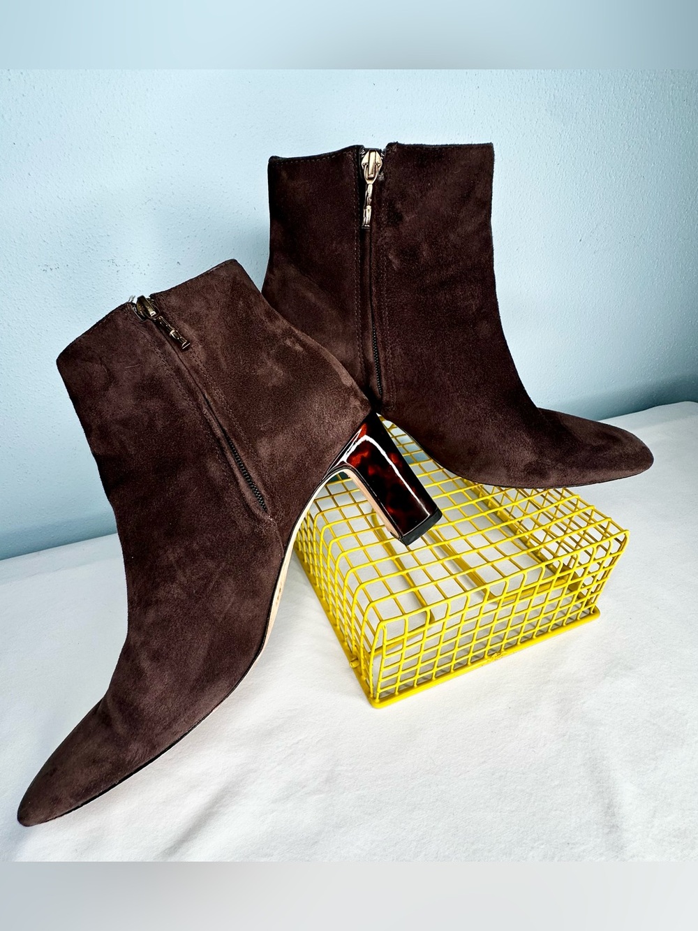 J. McLaughlin Chocolate Brown Suede Ankle Boots